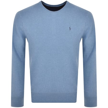 Ralph Lauren Crew Neck Knit Jumper Blue Mainline Menswear Denmark